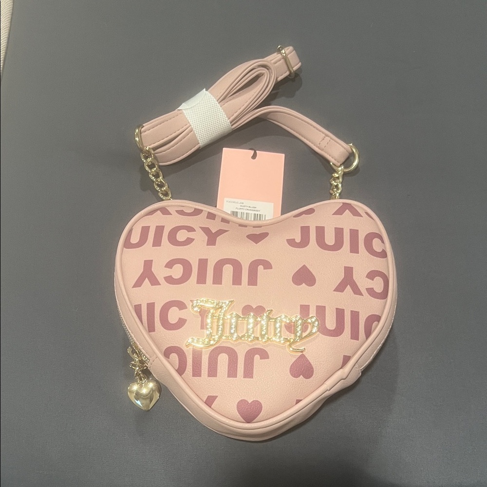 NWT Juicy Couture Pink Heart Crossbody Bag